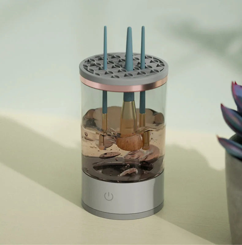 Limpiador automático de brochas de maquillaje