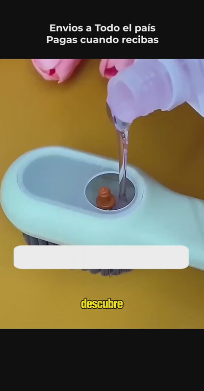 2X1 QUICKCLEAN® CEPILLO MULTIFUNCIONAL CON DISPENSADOR